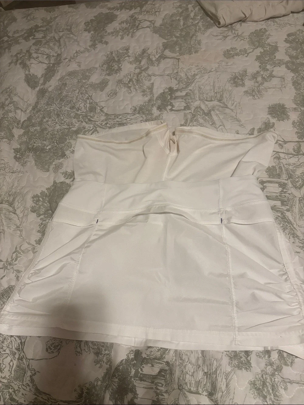 Vintage 2009 Lululemon sz 8 skirt skort white side ruche y2k retro athleisure